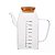 Galheteiro Azeiteiro Vinagreiro de Vidro Borosilicato com Tampa de Bambo 750ML - Imagem 1