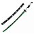 Espada Demon Slayer Kimetsu No Yaiba Katana Sanemi Shinazugawa Lamina de Bambu Cosplay Decoração - Imagem 4