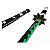 Espada Demon Slayer Kimetsu No Yaiba Katana Sanemi Shinazugawa Lamina de Bambu Cosplay Decoração - Imagem 3