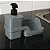 Conjunto Dispenser Pump Porta Detergente C/ Bandeja Para Esponja Organizador de Pia Cozinha - Imagem 3