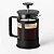 Cafeteira Prensa Francesa Cremeira 350ML Leite Café Cappuccino de Vidro e Plástico - Imagem 1