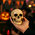 Enfeite Decorativo Cabeça Crânio Caveira Realista Médio 9CM Presente Halloween Anatomia Óssea - Imagem 8