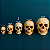Enfeite Decorativo Cabeça Crânio Caveira Realista Médio 9CM Presente Halloween Anatomia Óssea - Imagem 3