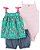 Conjunto Carter’s 3 Peças – Body + Blusa + Short com Elástico nas Pernas - Laços - Imagem 1