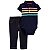 Conjunto Carters - Body gola polo e calça jeans - Listrado - Imagem 1