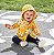 Conjunto Carter's - Casaco com capuz, body e calça - Amarelo floral - Imagem 3