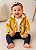 Conjunto Carter's - Casaco com capuz, body e calça - Amarelo floral - Imagem 1