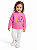 Agasalho Infantil GAP de Moletom Flanelado com Gola Redonda e Logo Colorido - Rosa - Imagem 1