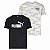 Conjunto Puma - 2 camisetas de manga curta (preta e branca) - Imagem 1