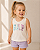 Camiseta GAP, regata, em algodão - Logo com Flores Pratas - Imagem 1