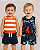 Conjunto Carter's - Body, short e romper - Fundo do mar - Imagem 1
