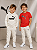Conjunto Moletom e Camiseta Puma - Cinza/ Preto/ Vermelho - Imagem 1