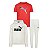 Conjunto Moletom e Camiseta Puma - Cinza/ Preto/ Vermelho - Imagem 1