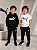 Conjunto Moletom e Camiseta Puma - Preto/ Branco/ Prata - Imagem 1
