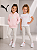 Conjunto Puma - Moletom, calça legging e Camiseta - Rosa/ Lilás/ Cinza - Imagem 1