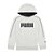 Moletom Puma Flanelado, com capuz, Infantil - Cinza com logo preto - Imagem 1