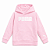 Moletom Puma Flanelado, com capuz, Infantil - Rosa com logo branco - Imagem 1