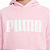 Moletom Puma Flanelado, com capuz, Infantil - Rosa com logo branco - Imagem 2
