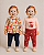 Conjunto Carter's - 2 Bodies de manga longa e 2 calça de algodão - Raposa - Imagem 1