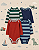 Kit de bodies Carter's - 4 bodies manga longa - Liso/ Listrado - Imagem 1