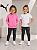 Conjunto Puma - Agasalho esportivo, calça legging e Camiseta - Preto/ Rosa Neon/ Branco - Imagem 1