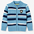 Suéter de tricô, Tommy Hilfiger, com gola e zíper - Azul e listras - Imagem 1