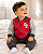 Conjunto Carter's de inverno - Agasalho, body e jogger - Vermelho/Cinza - Imagem 1