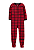 Pijama/Macacão de inverno Carter's (Plush/ Fleece) - Xadrez/ Vermelho e Preto - Imagem 1