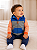 Conjunto Carter's - Colete, body e calça - Laranja/ Azul - Imagem 1