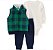 Conjunto Carter's - Colete, body e calça - Xadrez - Imagem 1
