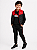 Conjunto Puma - Colete, camisa de manga longa e calça de moletom (Preto/Vermelho) - Imagem 1