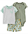 Conjunto Carter's - Camisa, body e short - Tucano/ Folhagem - Imagem 1
