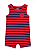 Romper Carter's 100% algodão - Vermelho/ listras - Imagem 1