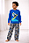 Pijama Carter's, 2 peças - Azul/ Cinza - Imagem 1