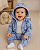 Conjunto Carter's de inverno - Agasalho, body e calça - Borboletas/ Azul - Imagem 1