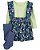 Conjunto Carter's - Salopete, camiseta e meia-calça - Verde/ Floral - Imagem 1