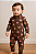 Macacão de inverno Carter's (Plush/ Fleece) - Corações/ Marrom - Imagem 2