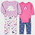 Conjunto Pekkle de inverno, 4 peças - Dinossauro/ Arco-íris - Imagem 1