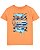 Camiseta Carter's, manga curta, em algodão - Carros/ Laranja - Imagem 1