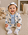 Conjunto Carter's - Casaco com capuz, body e calça - Floral - Imagem 1