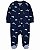 Pijama/Macacão Carter's, de algodão - Dinossauro/ Azul - Imagem 1