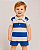Romper Carter's gola polo - Azul/ Bege - Imagem 1