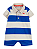 Romper Carter's gola polo - Azul/ Bege - Imagem 1