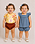 Conjunto Carter's - 1 Body, 1 bata e 2 shorts - Jeans/ Borboleta - Imagem 1