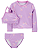 Conjunto OshKosh de praia, infantil, 3 peças - Lilás/ Borboletas - Imagem 1