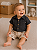 Conjunto Carter's - Camisa e short - Bege/ Grafite - Imagem 1