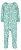 Pijama/Macacão Carter's, de algodão - Sereia/Verde - Imagem 1