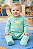 Pijama Carter’s Macacão de Algodão com Zíper e Pezinhos – Camaleão/ Verde - Imagem 1