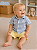 ​Conjunto Carter's - Camisa e short - Xadrez/amarelo - Imagem 1