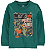 Camiseta Carter's, manga longa, em algodão - Dinossauro - Imagem 1